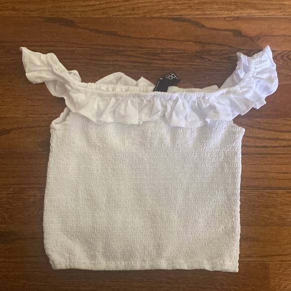 Bobi smocked ruffle off shoulder tube top size medium - Picture 3 of 4